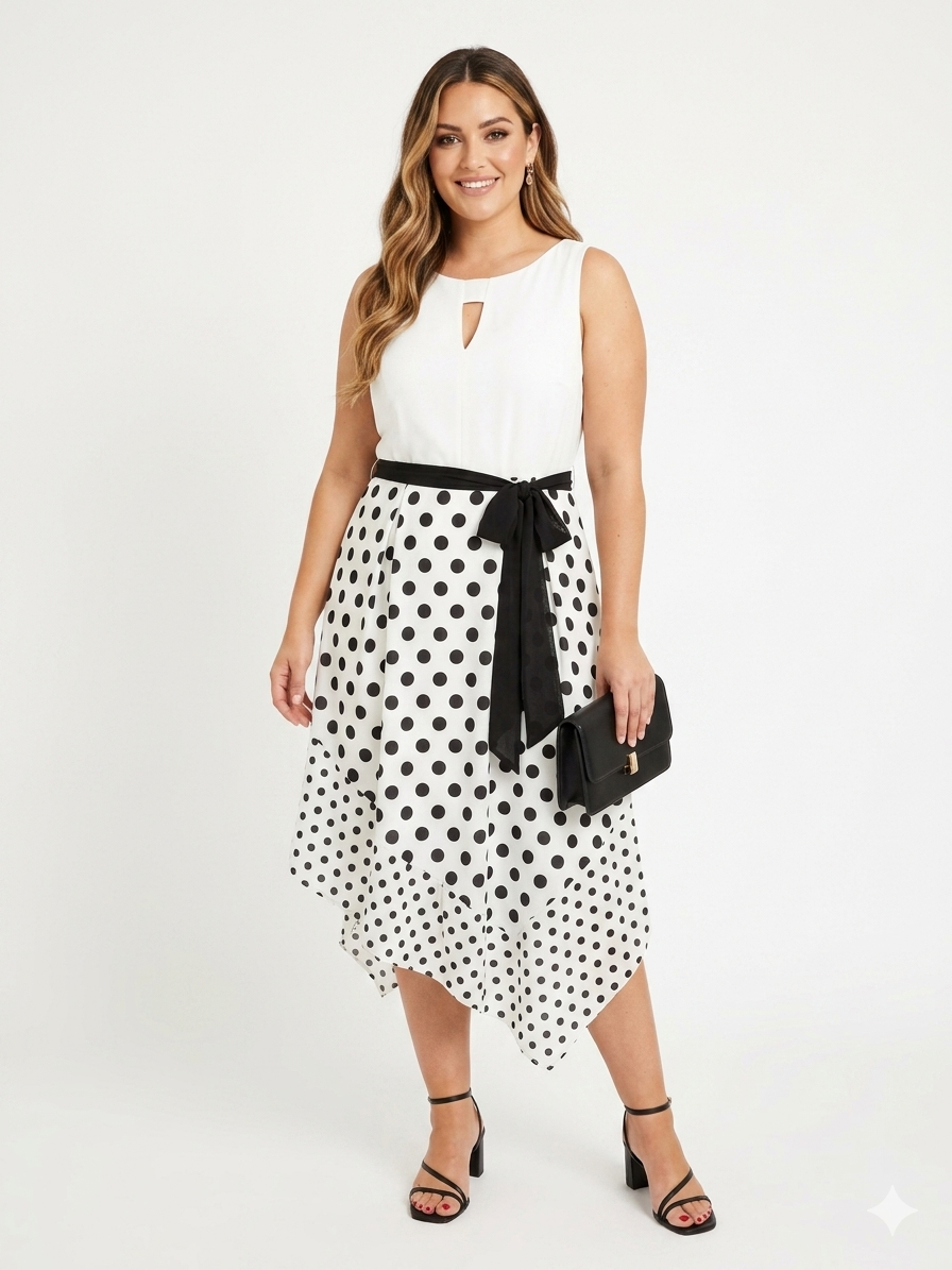 Ellie - Polka dot mix dress