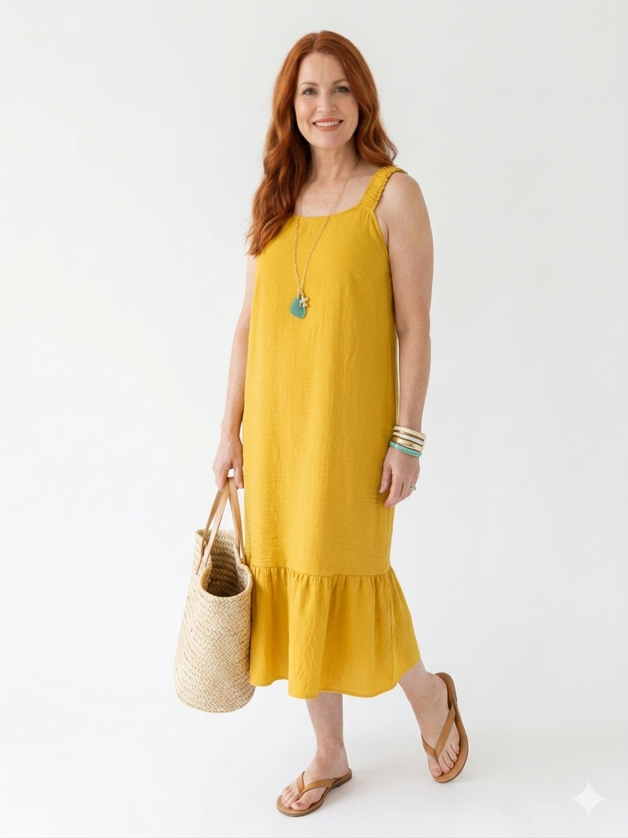 Hattie - gathered strap dress