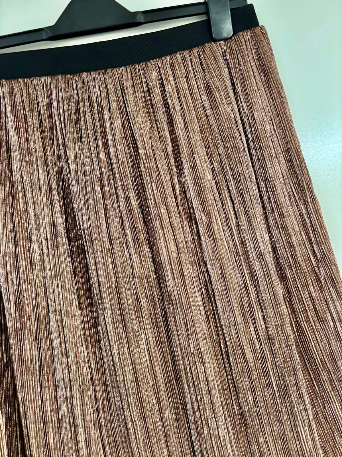 Tilly metallic plisse skirt