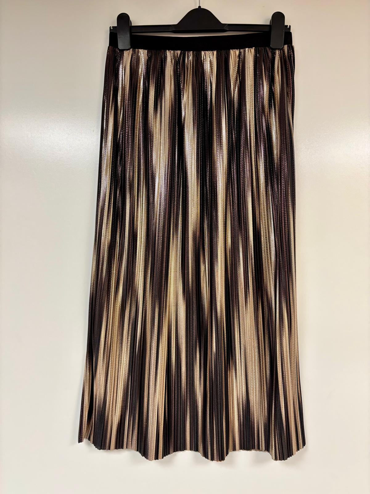 Krissy metallic pleated skirt