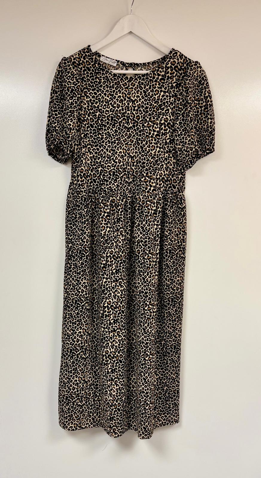 Lily - Textured puff sleeve dress