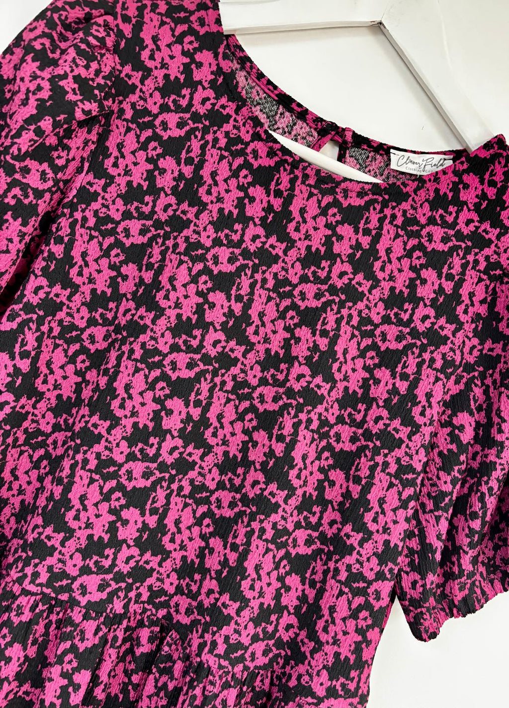 Lily - Textured puff sleeve dress