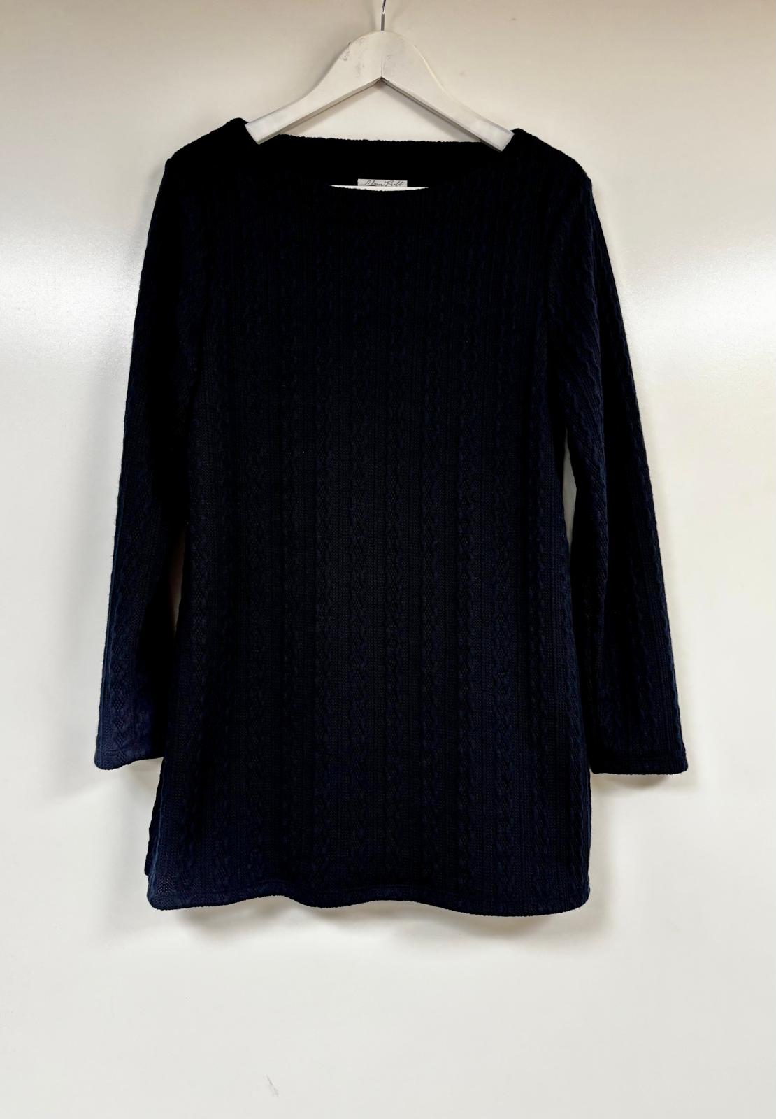 Cassie - cable knit look jacquard tunic