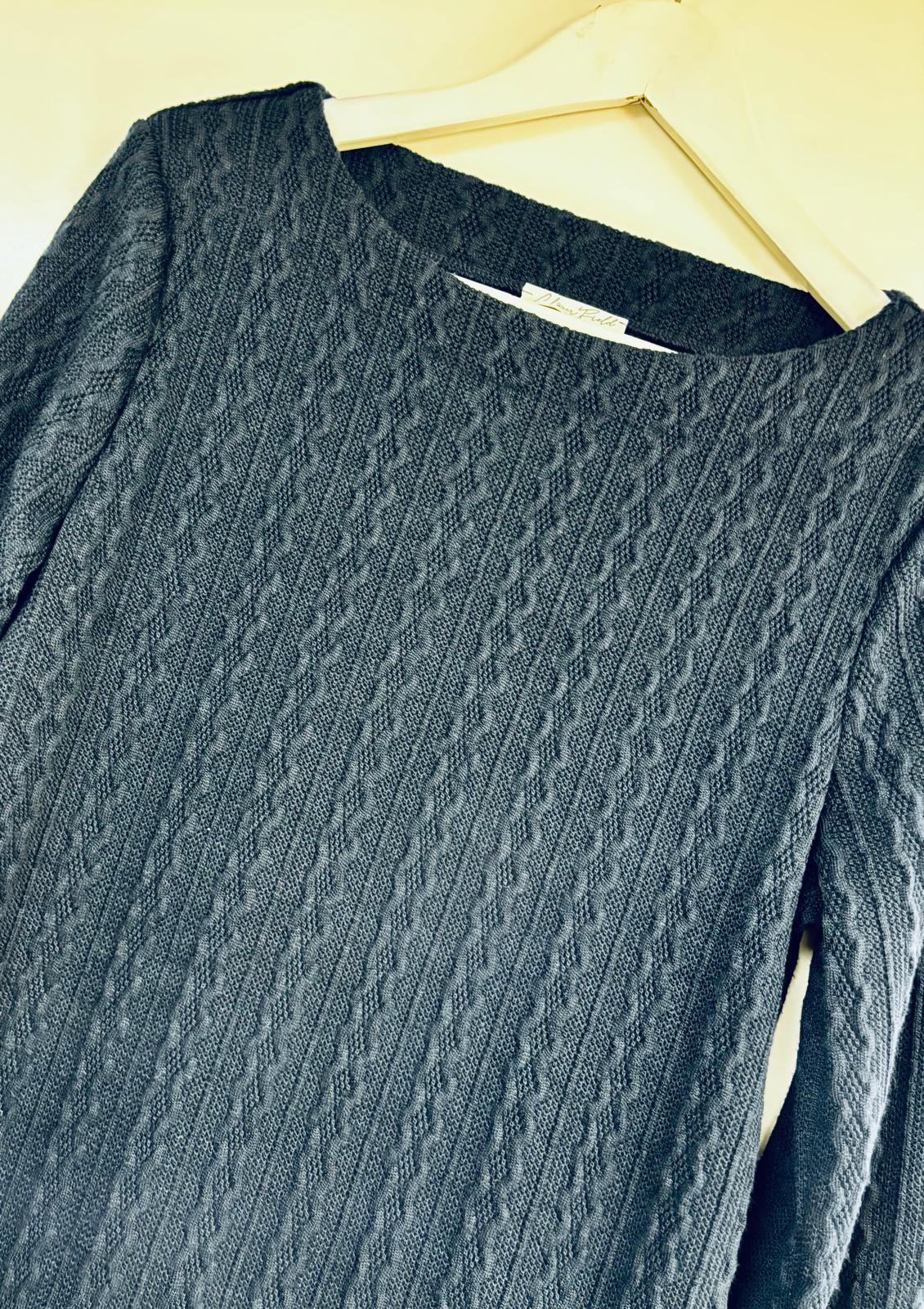 Cassie - cable knit look jacquard tunic