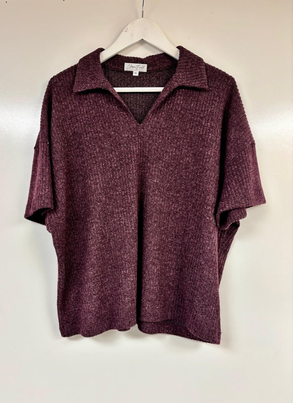 Millie rib collar top